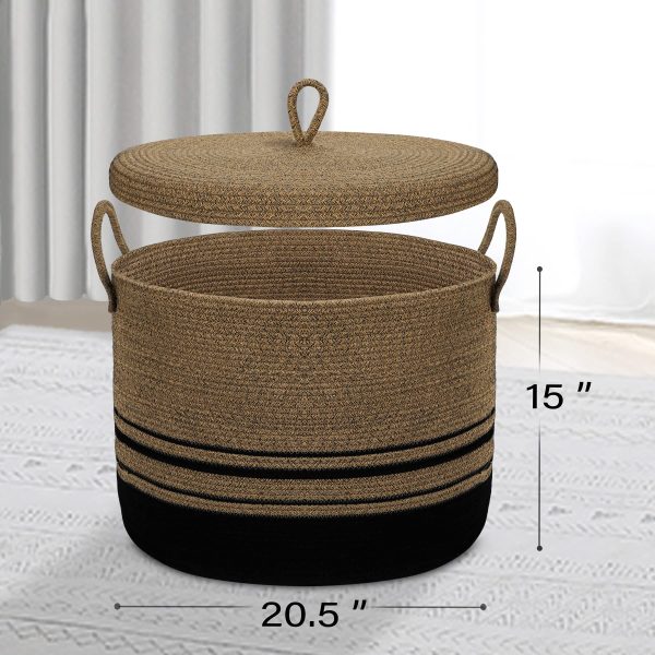 Large Woven Rope Blanket Laundry Basket