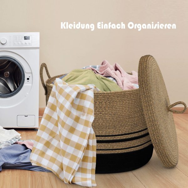 Large Woven Rope Blanket Laundry BasketLarge Woven Rope Blanket Laundry Basket