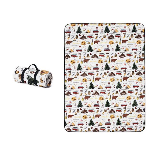 Double-sided water-repellent pongee oxford cloth picnic mat