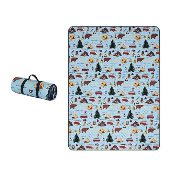 Double-sided water-repellent pongee oxford cloth picnic mat