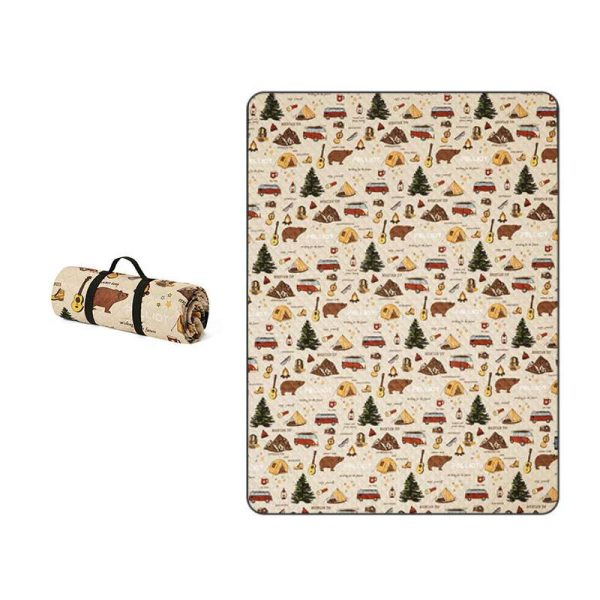 Double-sided water-repellent pongee oxford cloth picnic mat