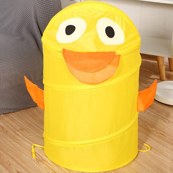 Collapsible Cartoon Duck Clothes Laundry Basket