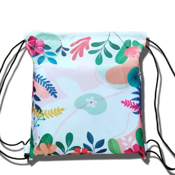 Portable picnic mat with botanical floral pattern