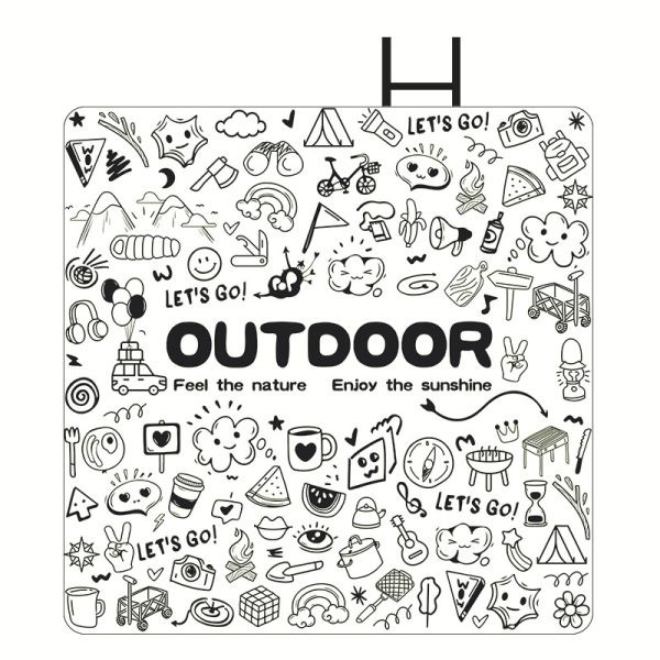 Graffiti Painting Thickened Waterproof Non-stick Grass Picnic Mat