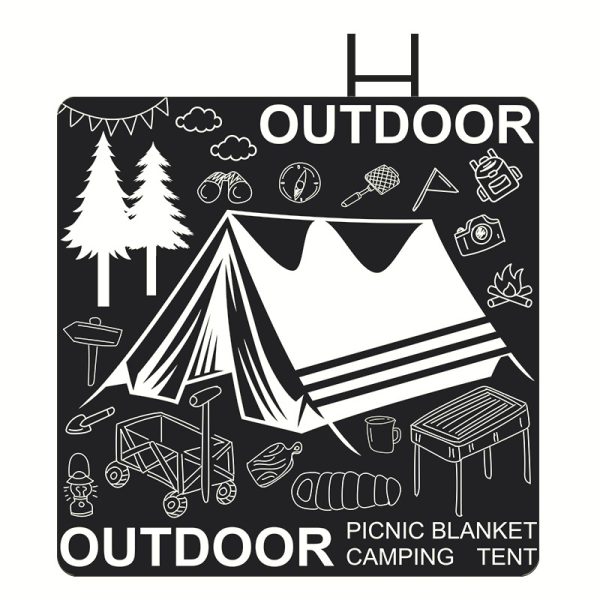 Graffiti Painting Thickened Waterproof Non-stick Grass Picnic Mat
