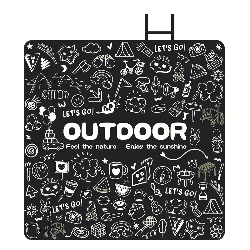 Graffiti Painting Thickened Waterproof Non-stick Grass Picnic Mat