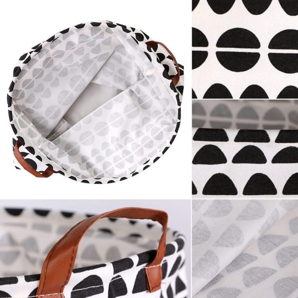 Folding Large Round Storage Laundry Basket