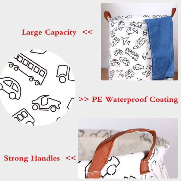 Folding Large Round Storage Laundry Basket