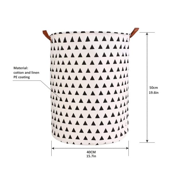 Folding Large Round Storage Laundry Basket