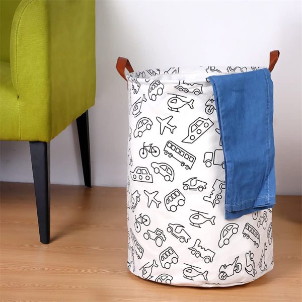 Folding Large Round Storage Laundry Basket