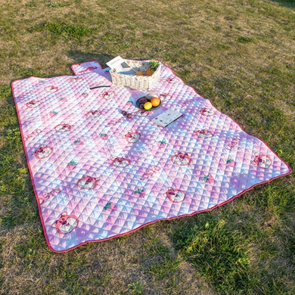 Cartoon foldable storage picnic mat for spring outings, easy to carry