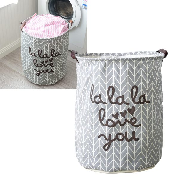 Foldable Round Clothes Storage Laundry Basket