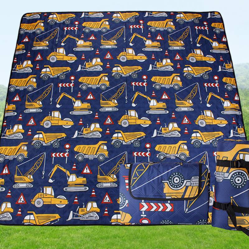 Car pattern pongee waterproof thickened beach picnic mat