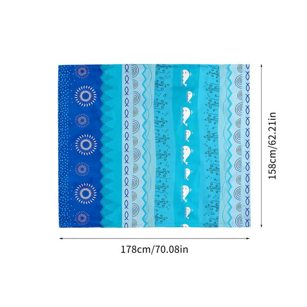 New whale print picnic mat beach mat portable moisture-proof and waterproof