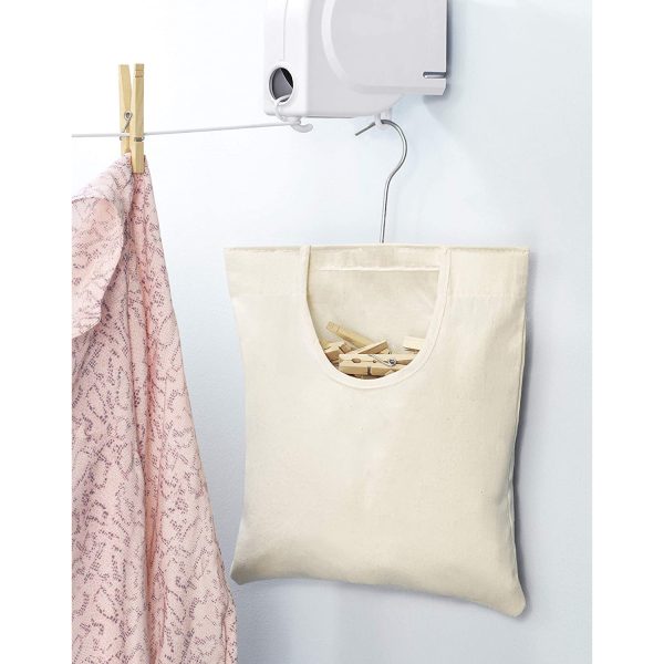 Canvas Hanging Storage Clothespin Laundry Bag