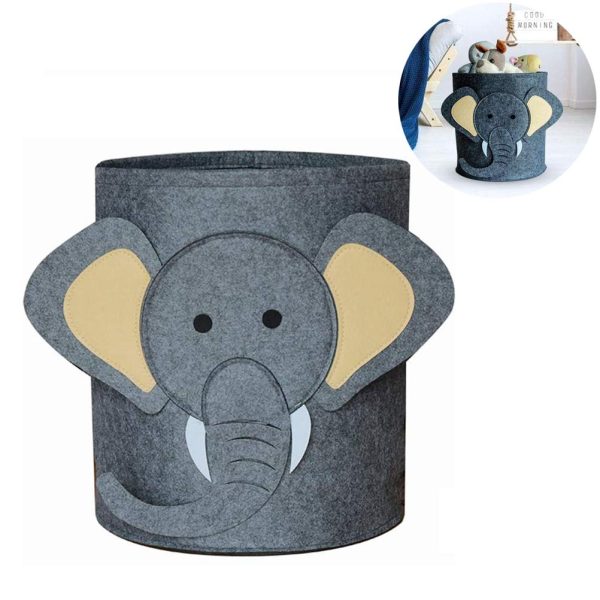 Cartoon Elephant Clothes Storage Laundry Basket
