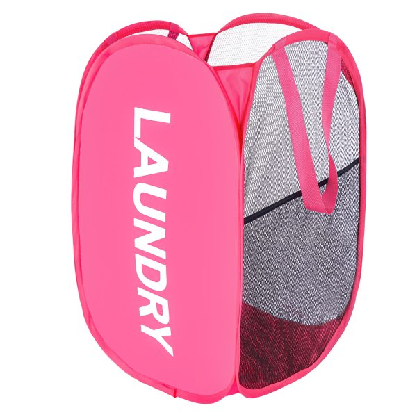 Mesh Collapsible Clothes Storage Laundry Basket