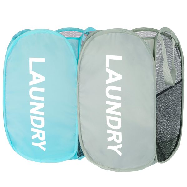 Mesh Collapsible Clothes Storage Laundry Basket