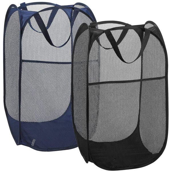 2Pack Foldable Pop-up Mesh Laundry Baskets