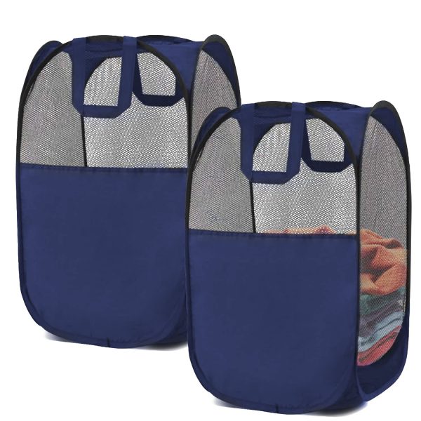 2Pack Foldable Pop-up Mesh Laundry Baskets