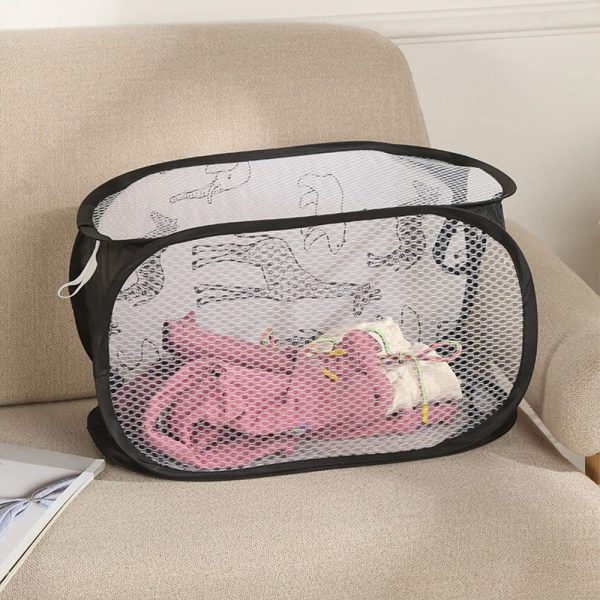 2PCS Large Capacity Mesh Pop Up Laundry Basket