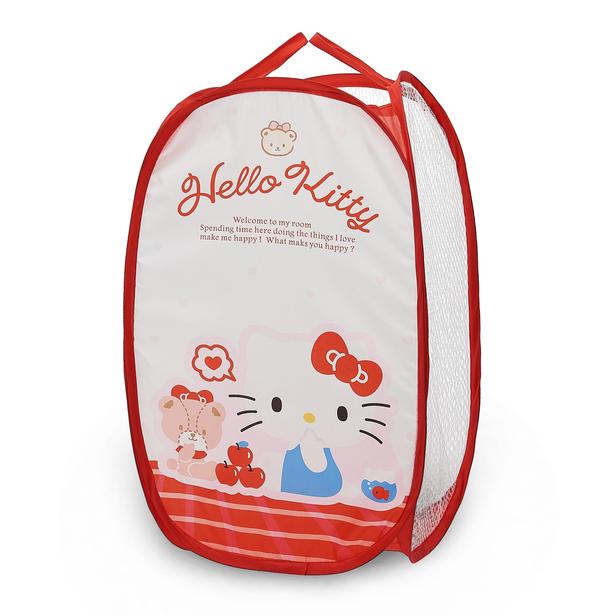 Large Capacity Foldable Lightweight Cute Mesh Popup Laundry Basket