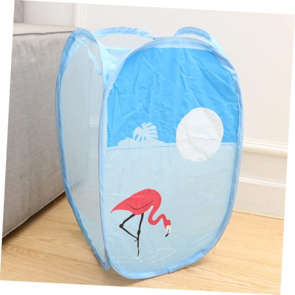 Foldable Popup Mesh Flamingo Laundry Basket