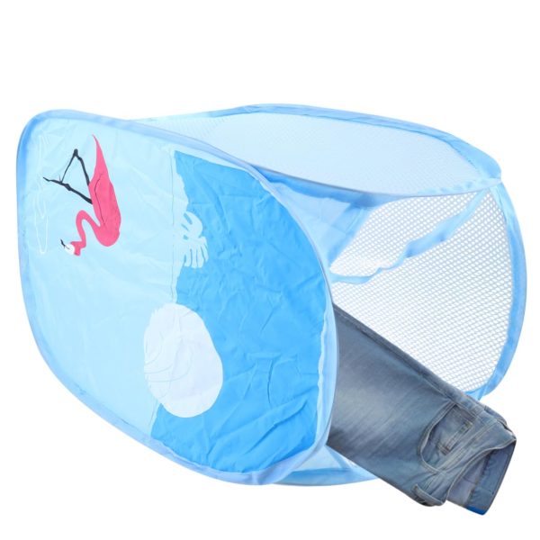 Foldable Popup Mesh Flamingo Laundry Basket