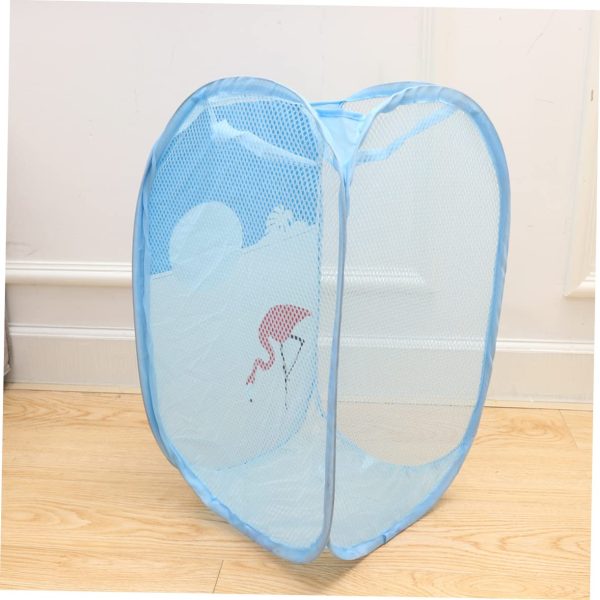 Foldable Popup Mesh Flamingo Laundry Basket