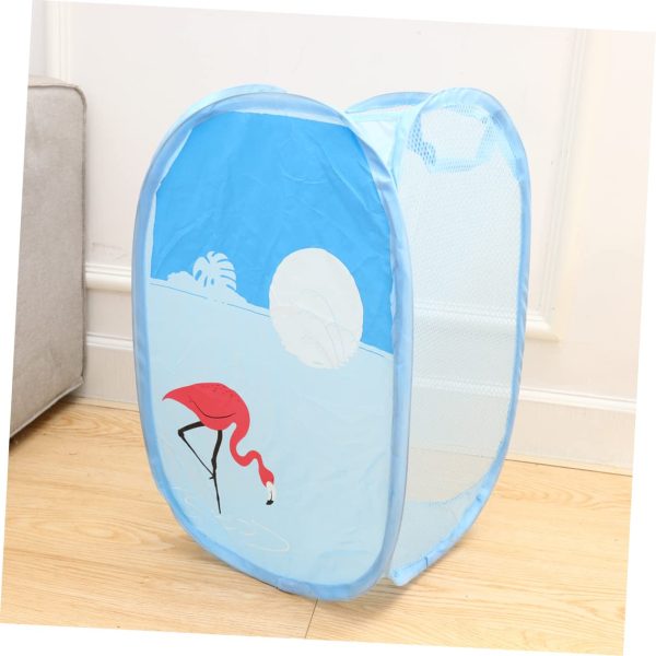 Foldable Popup Mesh Flamingo Laundry Basket