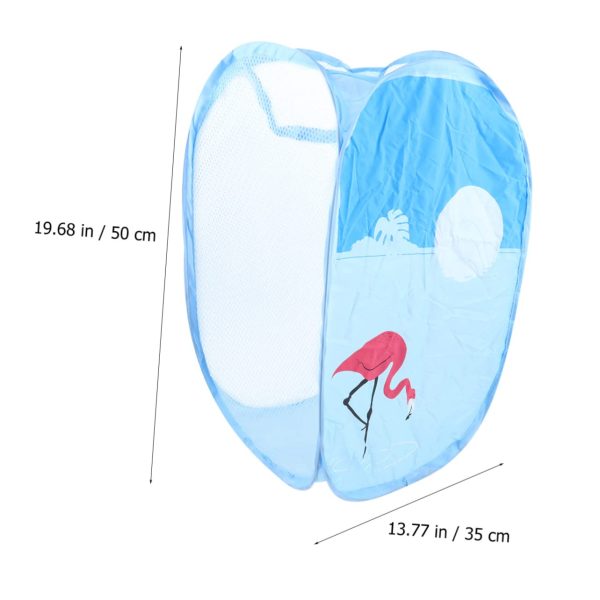 Foldable Popup Mesh Flamingo Laundry Basket