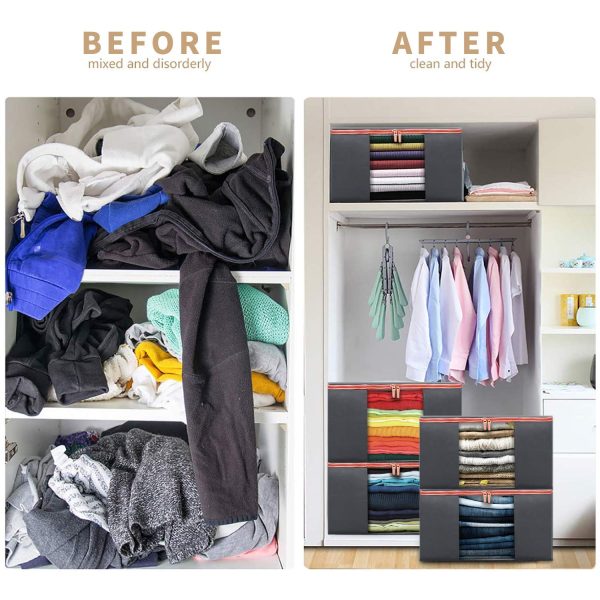 2 PCS Waterproof Closet Clothes Storage Bag
