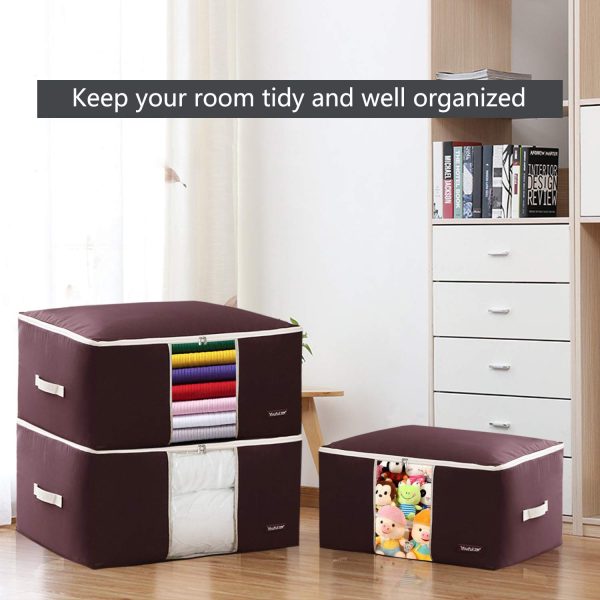 2 PCS Waterproof Closet Clothes Storage Bag