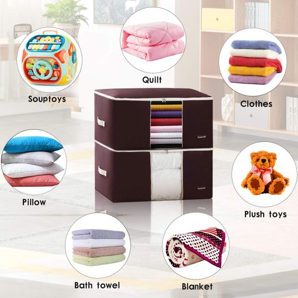 2 PCS Waterproof Closet Clothes Storage Bag