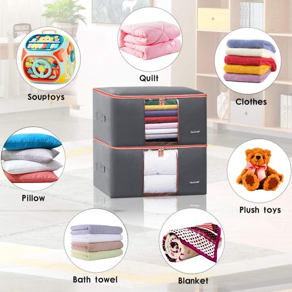 2 PCS Waterproof Closet Clothes Storage Bag