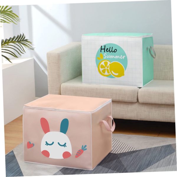2 PCS Under Tote Cartoon Cloth Storage Bag