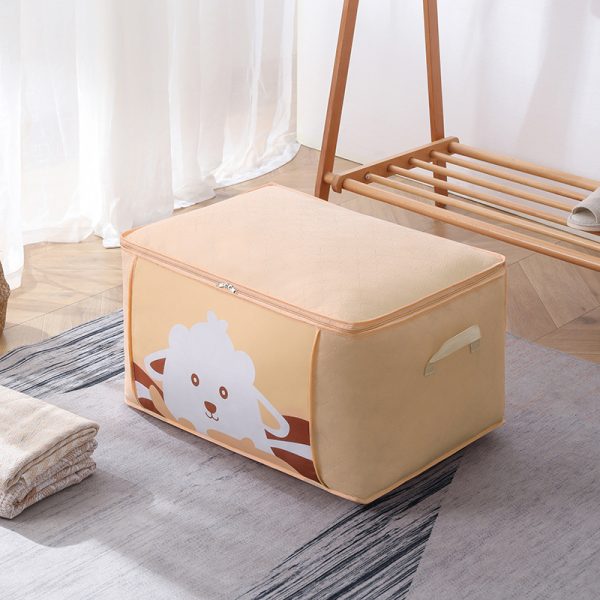 Cartoon Printed Clothing Comforter Beige Sheep Storage Box
