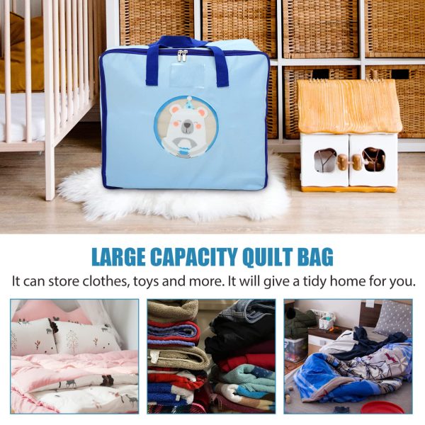 Large Capacity Comforter Clothing Polar Bear Storage Bag