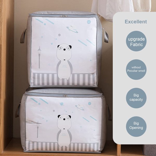 Large Capacity Clothes Cartoon Print Foldable Storage Bag
