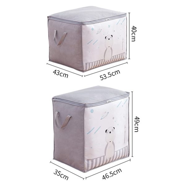 Large Capacity Clothes Cartoon Print Foldable Storage Bag