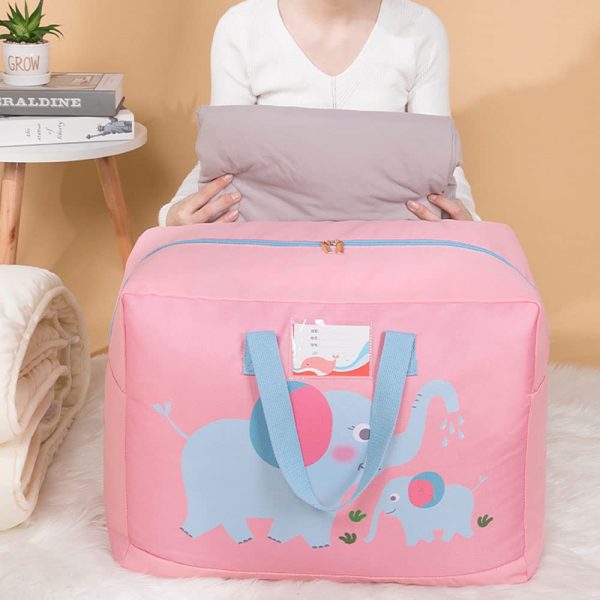 Large Cartoon Kindergarten Portable Clothes Quilt Storage Bag