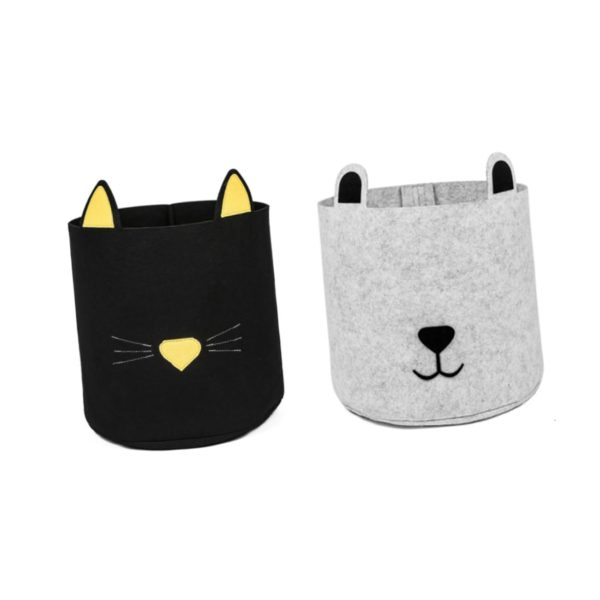 2pcs Folding Laundry Clothes Basket Storage Bin