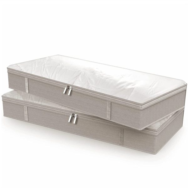 Under Bed Comforter Blanket Clothes Zipper Storage Box