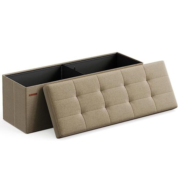Folding Storage Ottoman Bench