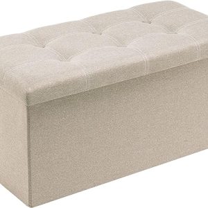 Folding Storage Ottoman Bench