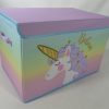 Rainbow Unicorn Storage Box - Children's Toy and Household Storage with Flip-Top Lid and Large Capacity