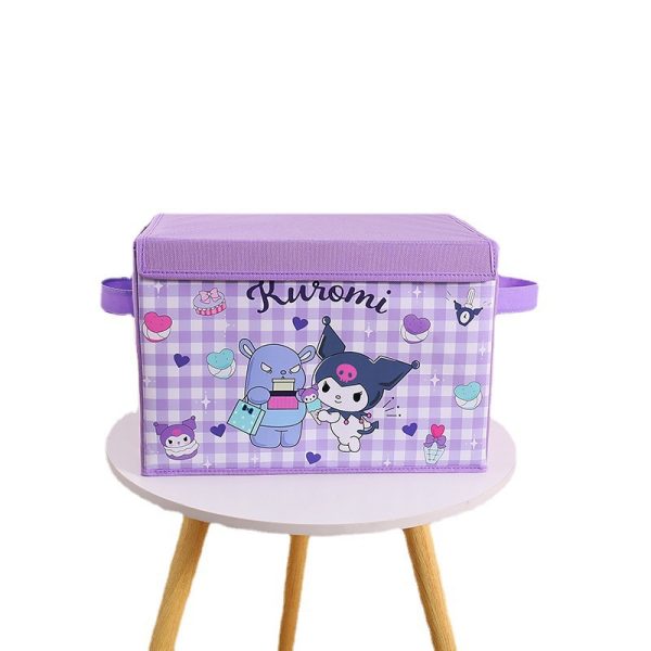 High-Capacity Leather Waterproof Bedroom Clothing Storage Box - Living Room and Children's Toy Organizer, Foldable with Flip Lid