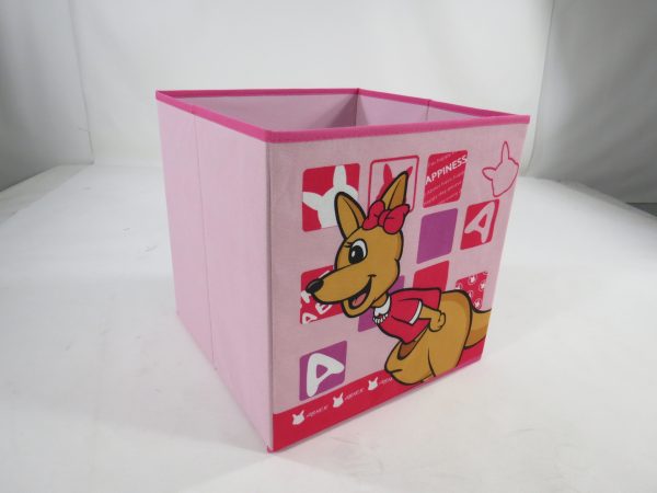 Children's Adorable Animal-themed Foldable Toy Storage Box - Non-woven Open-Top Organizer
