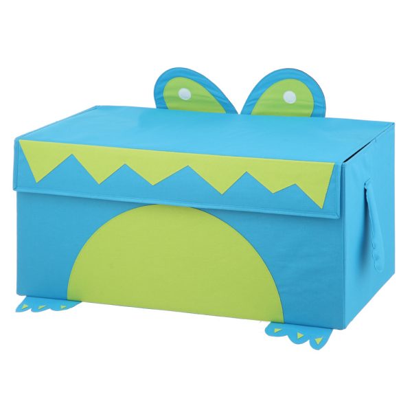 Vibrant Pink and Blue Children's Toy Storage Box - Flip-Top, High-Capacity Kids' Organizer