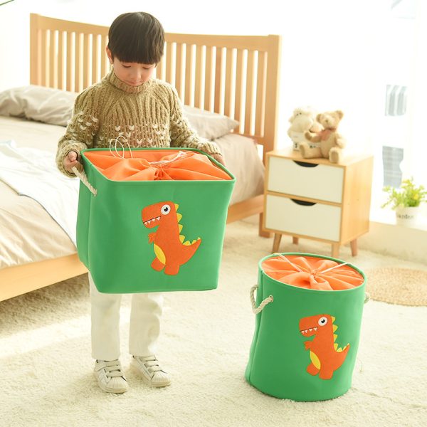 Laminated Cartoon Car Non-Woven Fabric Foldable Storage Box - Clothing Organizer and Multifunctional Children's Toy Storage Bench
